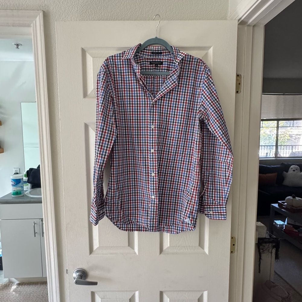 Banana Republic Multicolor Checkered Button Down Shirt